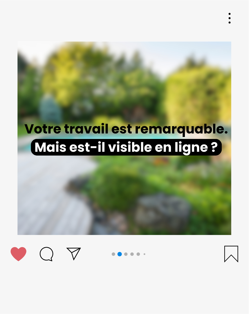 Exemple de publication réseaux sociaux pour valoriser le travail d'une entreprise du paysage